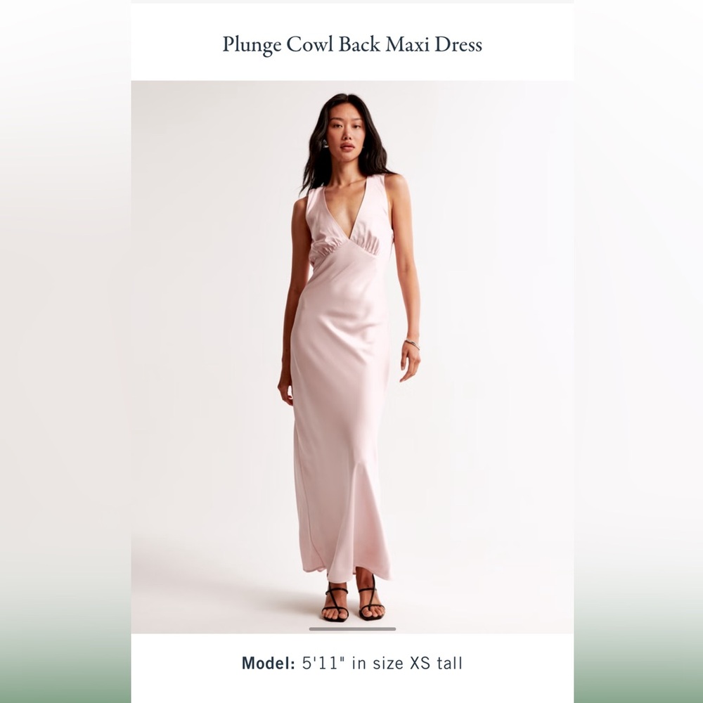 Plunge Cowl Back Maxi Dress